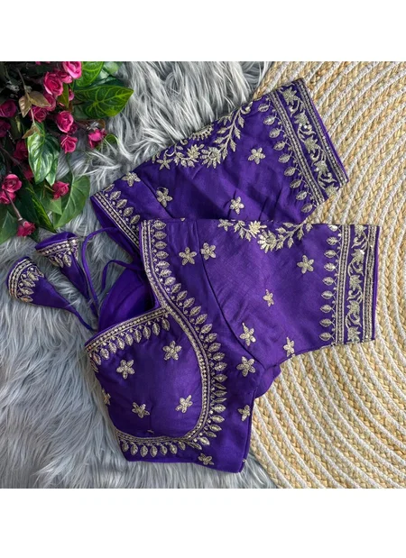 Tew Pure Vichitra Silk Madhubala Style Blouse Wholesalers In Delhi